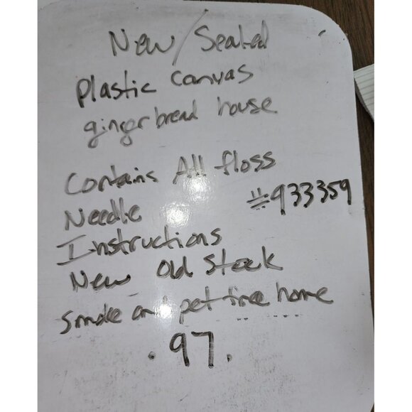 Needlecraft Plastic Canvas Gingerbread House Kit By Fran Rohus New Old Stock Vin - Picture 10 of 10